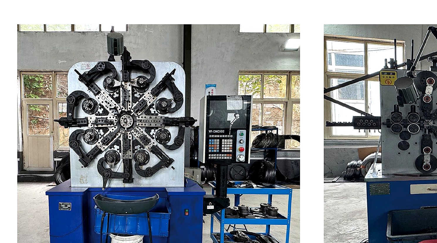 Spring coiling machines